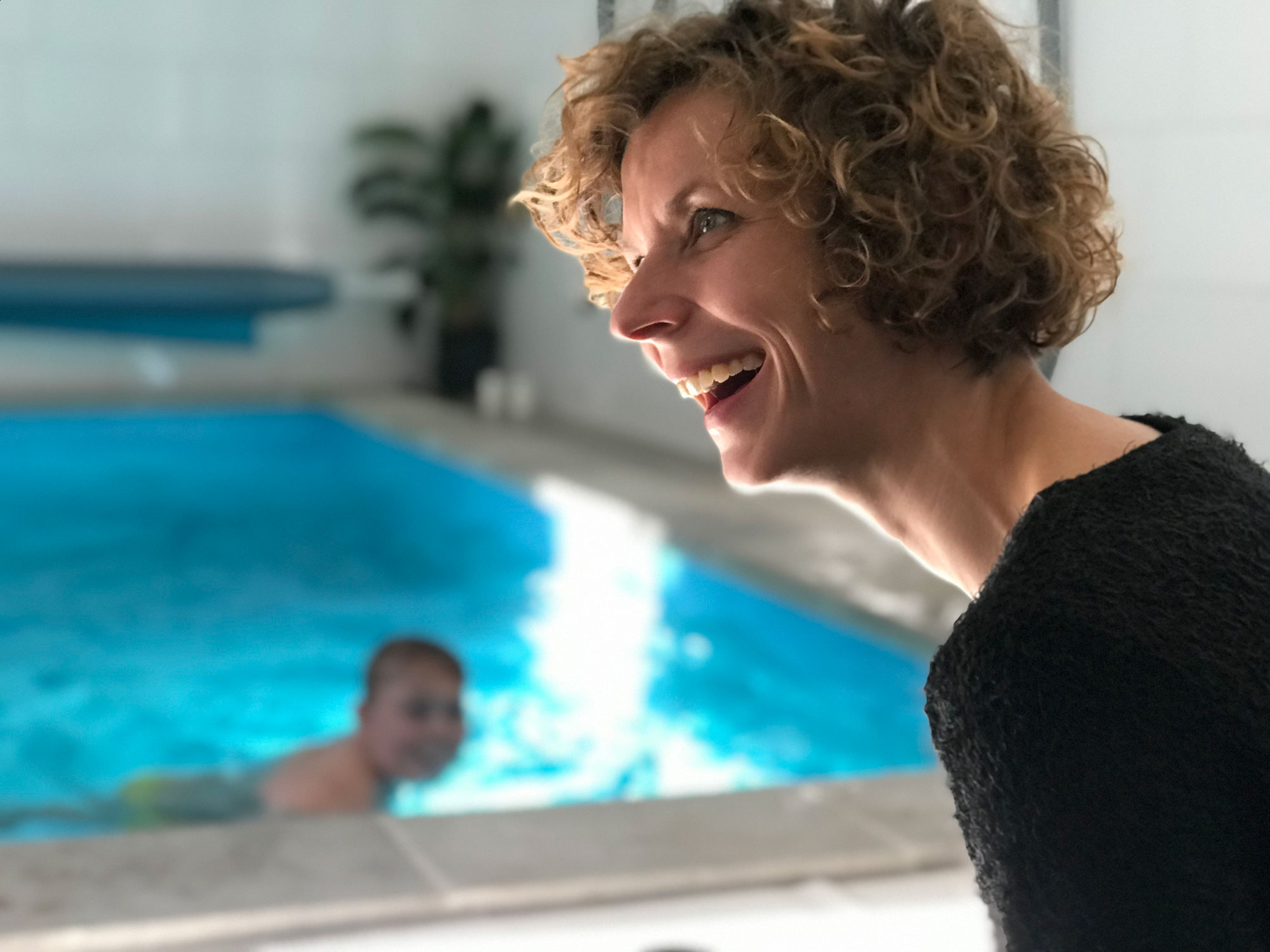 Kristoffers Mor Ved Poolen