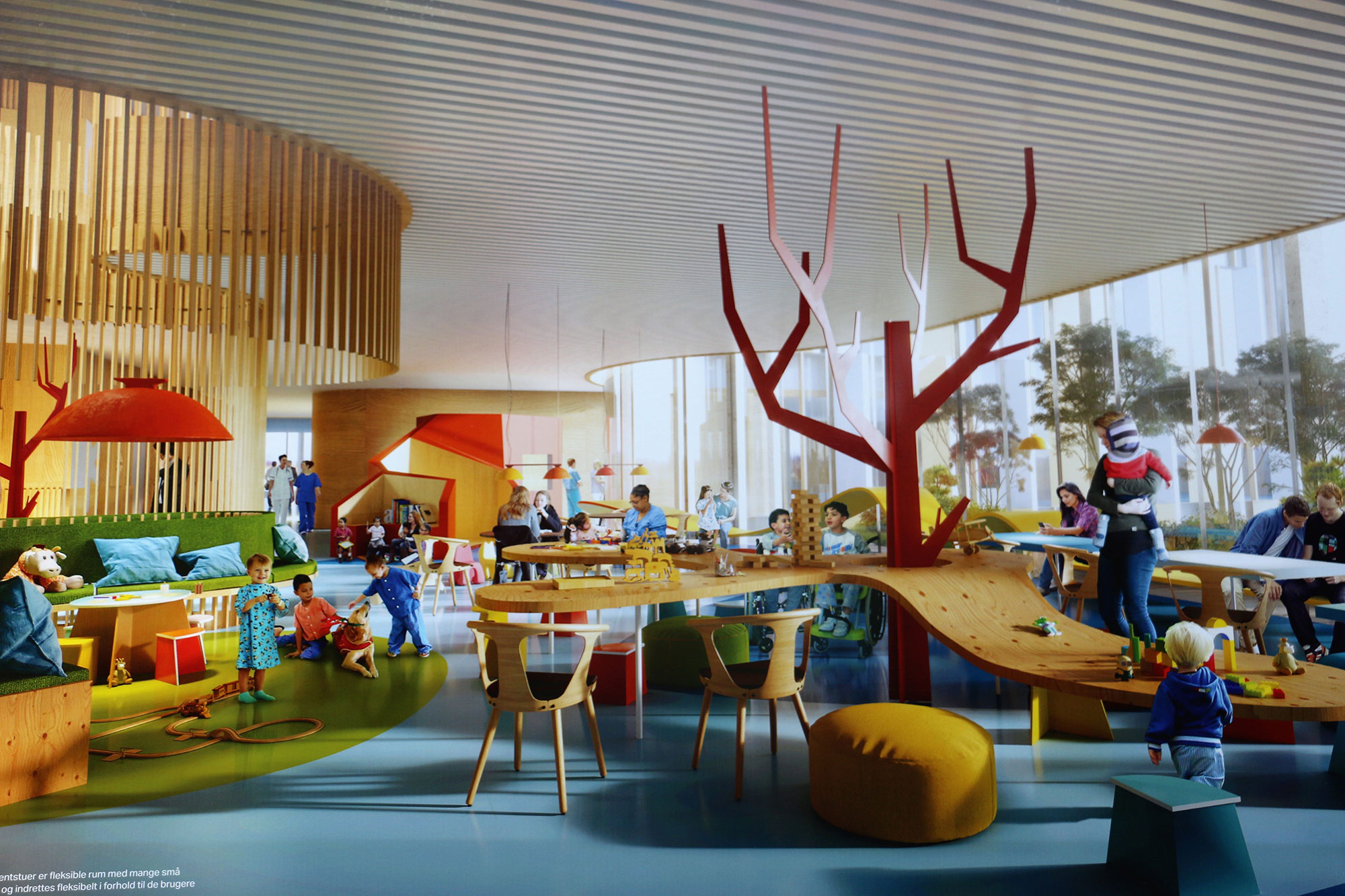 BørneRiget set indefra som arkitekttegning